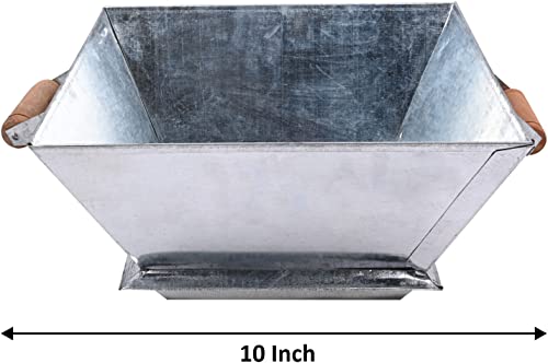 Image of Handmade Heavy Quality Iron Havan Kund with Wooden Handle for Home Puja (Size (14 Inch))