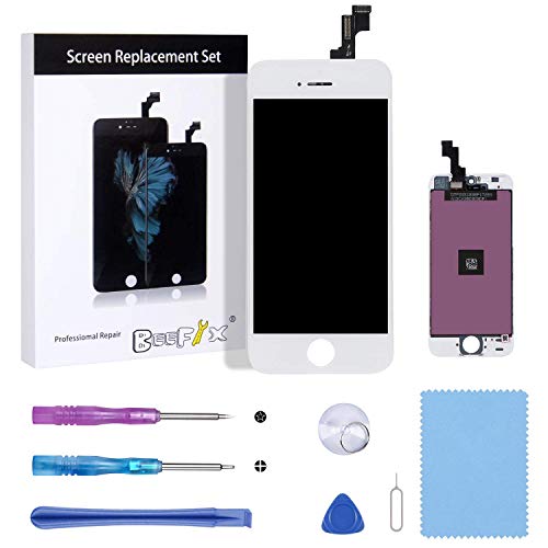 BeeFix Compatible with iPhone SE/5S Screen Replacement LCD Display Touch Screen Digitizer Replacement