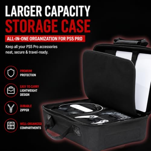 TMG Store TMG Carrying Shell Case for PS5 Pro Black - Image 7