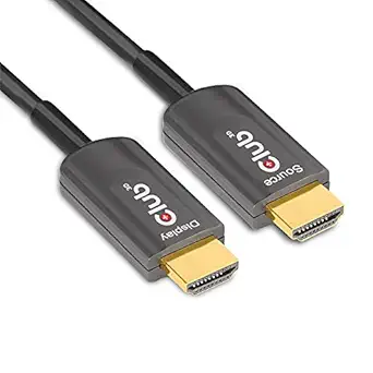 Club 3D CAC-1377 Ultra High Speed HDMI 2.1 Certified 4K 120Hz 8K 60Hz M/M Active Fibert Optical Cable 15m -49.2ft
