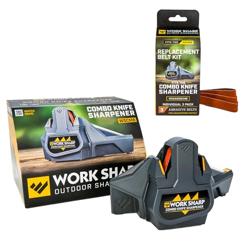 Combo Knife Sharpener with Replacement Belt Kit for Precision Sharpening Durable Design Long Lasting Belts Consistent Performance and Efficient Edge Maintenance for Knives and Cutting Tools