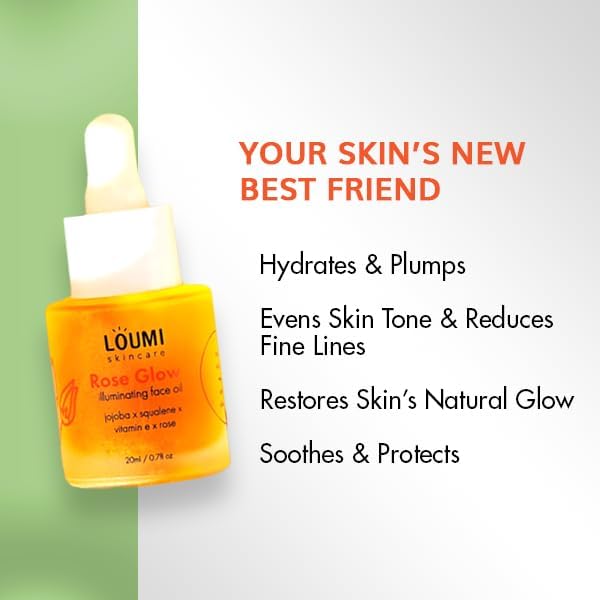 Miniatura 7 de LOUMI Skincare Daily Duo - Gotas de retinol Rose Glow and Revive - Aceite facial hidratante - Hidratación ligera - Vegano, sin parabenos, sin