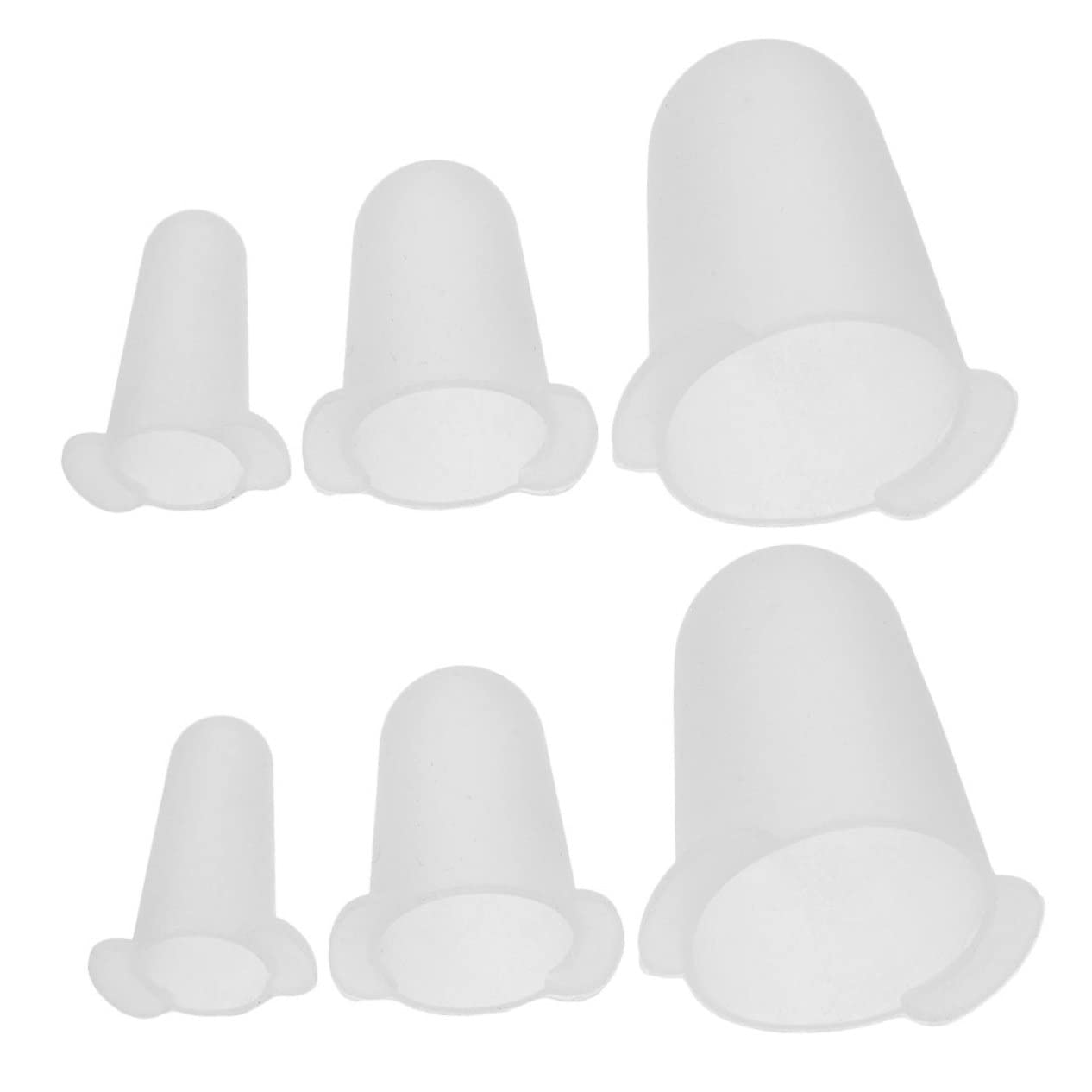 Protectores de Silicona para Puntas de Manga Pastelera, 6 Piezas Blanco, Cubiertas Flexibles Que Evitan Sequen, Ideales para Decoración de Pasteles