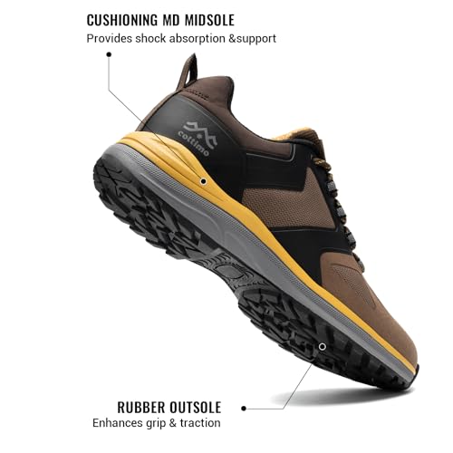 COTTIMO Waterproof Hiking Shoes Men, Lightweight Breathable Trekking Trails Shoes Outdoor Shoes4