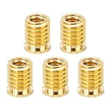 PATIKIL 5 Stück Konvert Schrauben Adapter 1/4 Weiblich bis 3/8 Männlich Adapter Schrauben Stativgewindeadapter für Kamera Monopod Video DSLR SLR Mikrofonstativ Gold