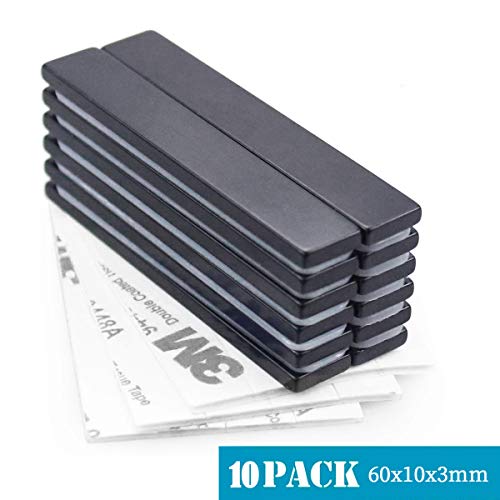 Aimants Néodyme étanches,Puissant Néodyme Aimant Frigo,DIY, Cuisine Aimants Puissants (60x10x3mm 10pc)