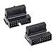 GELRHONR Right Angled USB 3.0 20-pin Male to Female Extension Adapter, Desktop Motherboard 90 Degree Angled USB 3.0 19-Pin Motherboard Internal Header-Black 2PCS
