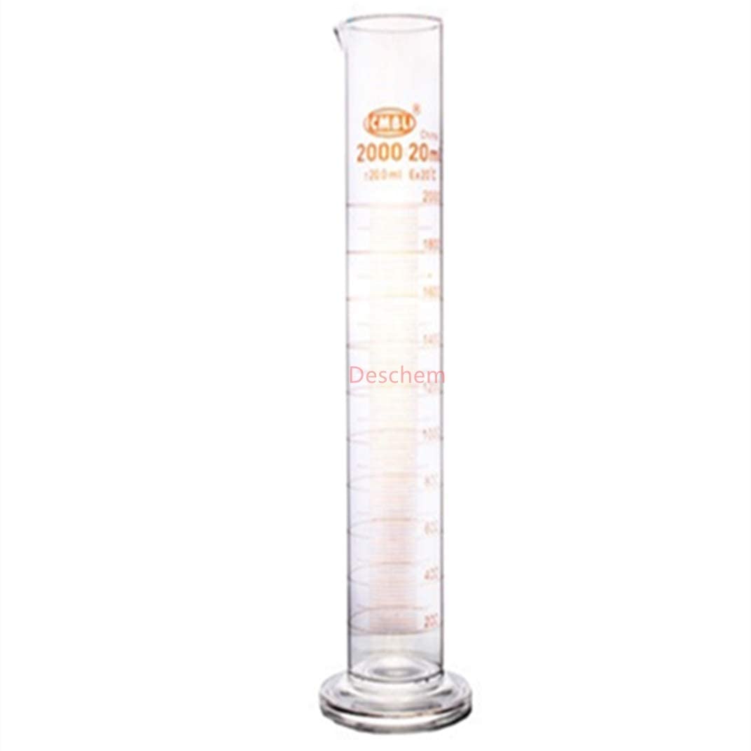 2000ml,Glass Measuring Cylinder with Graduati,Spout Mouth,2 Litre