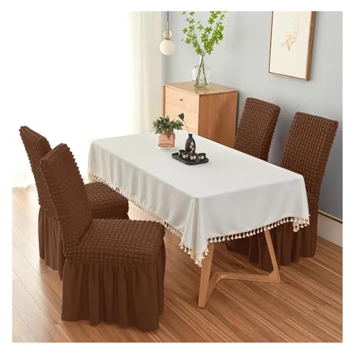 Decoración elegante del hogar con fundas de silla de respaldo alto elásticas 8