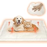 SunshineLife 【W暖+2重断熱】ペットマット 厚手【ノーベル賞グラフェン保温】 帝人プレッシュコールＺ消臭 犬・猫用 光触媒除菌 あったか CICA保湿 ペットパッド ベッドマット 冬 洗える 抗菌防臭防ダニ 吸湿発熱 静電気防止 犬シーツ 滑り止め ペット用カーペット 繰り返し使える 60x45cm アイボリー