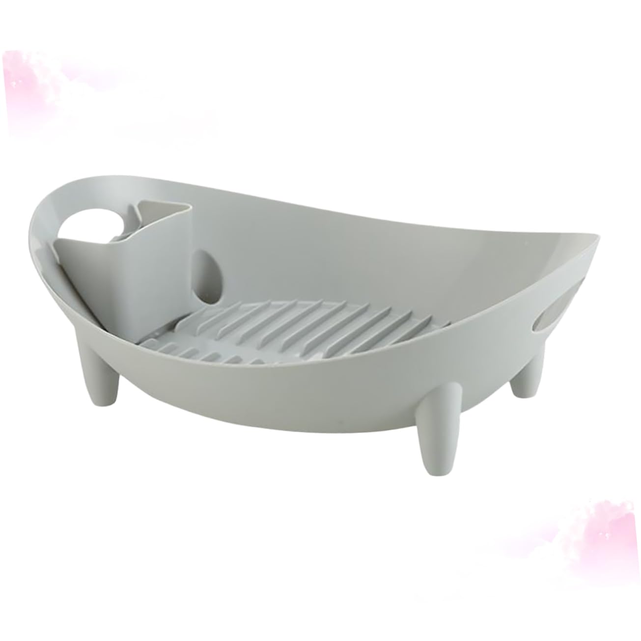 GRIRIW Modern Dish Drying Rack Space-saving Chopsticks Bowl Holder Utensil Organizer Box Kitchen Storage Box Pp Material Countertop Storage Color