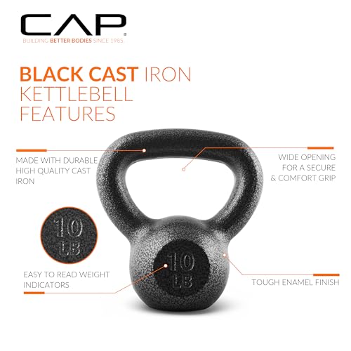Image of CAP Barbell Cast Iron Kettlebell - Singles and Sets, Multiple Weight Choices