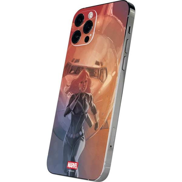 Skinit Decal Phone Skin Compatible with iPhone 12 Pro Max - Officially Licensed Marvel Black Widow Running Design