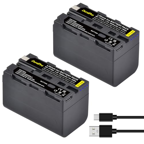DuraPro 2X 5200mAh USB-Output Charging NP-F750 Battery Only for Camera Led light Batteries NP-F970 NP-F960 NP-F950 NP-F930 NP-F550 NP-F570 NP-F750 Batteries