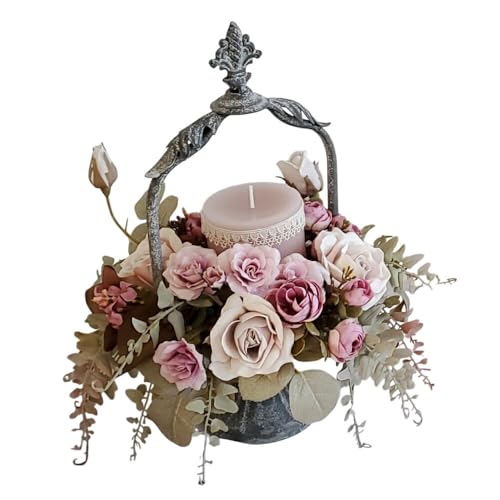 フラワーアレンジメント 薔薇 コンポート キャンドル 付き 1個 La.Rose Fleur 山形県 高畠町 tk06ayt140021 ハンドメイド ふるさと納税