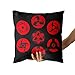 Funda de Almohada cómoda y Agradable al Tacto con temática de Naruto Akatsuki con Personajes de Anime, Adecuada para la Almohada del Coche del Dormitorio de casa