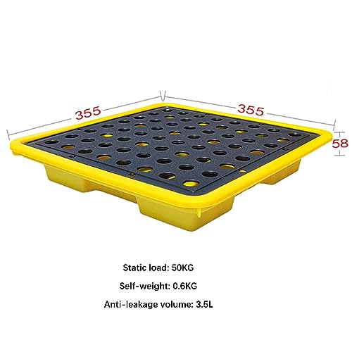 Bandeja Modular Duradera para contención de derrames: Rejilla de Polietileno de Alta Resistencia para prevención de Fugas en fábricas y almacenes, Ideal para soluciones de Almacenamiento seg