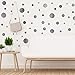 Walplus ARGENTO METALLIZZATO pois Adesivo da parete,vinile,Multicolore,35 x 24 x 20 cm