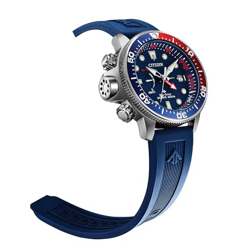 Image of Citizen Men's Eco-Drive Promaster Sea Aqualand Depth Meter Watch in Stainless Steel with Black Polyurethane Strap