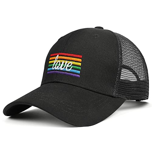 Image of Pride Hat Rainbow Caps LGBT Baseball Cap Pride Accessories Gay Stuff for Men Women