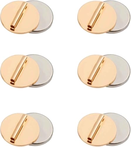 Image of Silver with Gold Easy Use Mini Pin Brooch Converter Harm Free Clothing Magnet Buckle Magnet Metal Lapel Pin Brooch Holder Converter