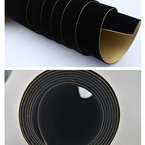 Mesheshe 2Pcs Self Adhesive Felt Fabric, Soft Velvet Drawer Liner, Diy Velvet Fabric For Art & Crafts, Jewelry Box Felt Liner, Solid Color Felt Wallpaper (14.6" X 39.4", Black) #TOP4