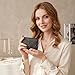 Axafazup Cute Heart Shaped Wallet for Women, PU Leather Slim Credit Card Holder with Heart-shaped Pendant, Fashion Trifold Cash Pocket ID Window for Shopping, Dating, Travel