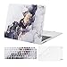 MOSISO Funda Dura Compatible con MacBook Air 13 Pulgadas 2020 2019 2018 A2337 M1 A2179 A1932, Carcasa Rígida de Plástico con Patrón & Cubierta para Teclado& Protector de Pantalla, Mármol Gris Negro
