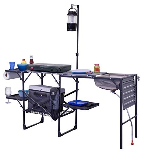 GCI-OUTDOOR-Master-Cook-Station-Portable-Folding-Kitchen-Table-with-Soft-Shell-Sink-Heat-Resistant-Tabletop-Telescoping-Lanter-Pole-Perfect-for-Camping-Trips