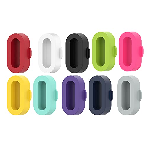 Chofit Lot de 10 accessoires compatibles avec les bouchons anti-poussière Garmin Venu 2/Venu 2S, protecteurs de port de charge colorés en silicone pour montre intelligente Venu 2/Venu 2S (10 couleurs)