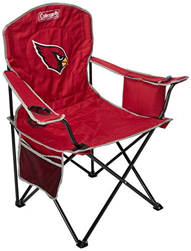 Coleman NFL Cooler Quad Folding Tailgating & Camping Chair with Built in Cooler and Carrying Case, Arizona Cardinals