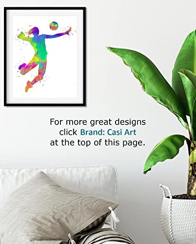 Volleyball Gift For Teen Girl Sport Abstract Wall Art, 11X14 Ideal Gift For Volleyball Player, Coach And Volley Ball Fan - Great Teen Girl Gift For Senior Night, Bedroom, Gym Club Locker Room Or Dorm Room Decor #TOP3