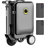 RETRIN Maleta Eléctrica Inteligente 20L, Maleta de Mano Portátil para Embarque en Avión Black-with2battery