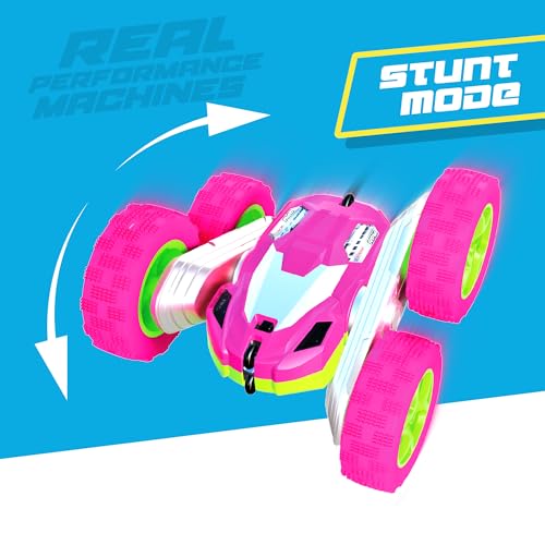 BLADEZ RPM RC Stunt Racer, Real Performance Machine, Radio Control Flip Racer, 360 Degree Spinning, High Speed, Pink/Green - Image 4