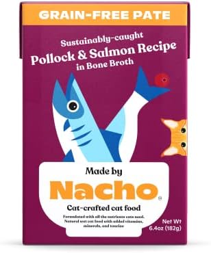 Made by Nacho Grain-Free Recipes in Bone Broth (12 Count) (Grain-Free Pollock & Salmon Pate)