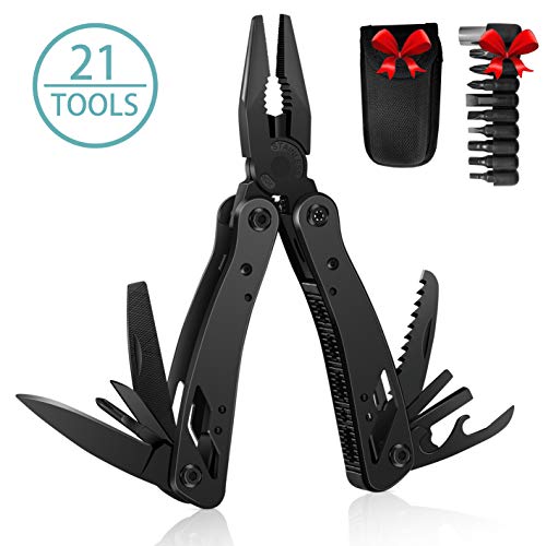 21 in 1 Multitool Pocket Knife Stainless Steel Multitool Pliers - KITHELP Multi