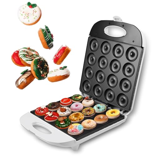 El Mejor Listado de Máquinas para hacer donuts favoritos de las personas. 46 Maquina de Donas, Maquina para Hacer Donas Mini 16 piezas, Mini Donut Maker para Electrica, Superficie Antiadherente, Hace 16 Donas para Panadería Comercial, Tienda de Postres y...