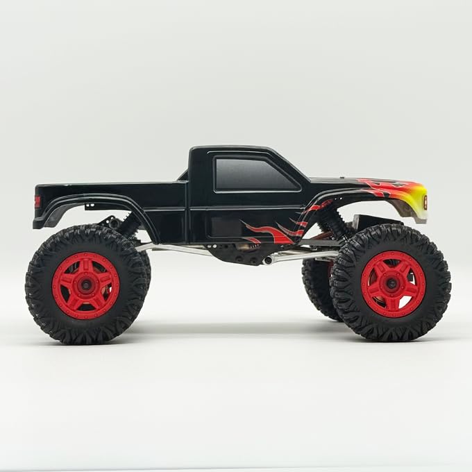 Image of furitek Terra COMP - 1 /18 RTR Crawler - Remote Control Car, RC Rock Crawler 1 /18 Scale w Carbon Fiber Chassis n 2-in-1 Outrunner Brushless System for Adults, RC Hobbyists (Black Flame (w Digiboard))