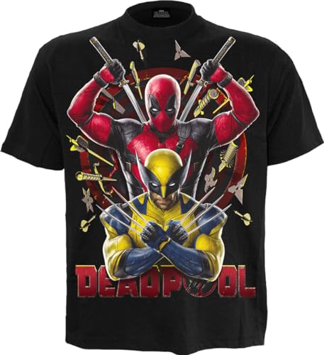 Deadpool - Wolverine Bullseye - T-Shirt Black - XL
