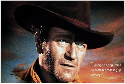 John Wayne Poster Motivational Quote Posters Inspirational Western Movies Cowboy Memorabilia Hollywood Duke Decor Wall Art Growth Iconic Vintage Print Picture Johnny Collectible Quotes Autograph P132 image 2