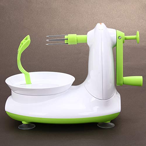 Betzila-Apple-Slinky-Peeler-Corer-Cutter-Manual-Machine-Manual-Firm-Pedestal-Fruit-Apple-Peeler-Apple-Cutter-Corer-Machine-White-and-Green