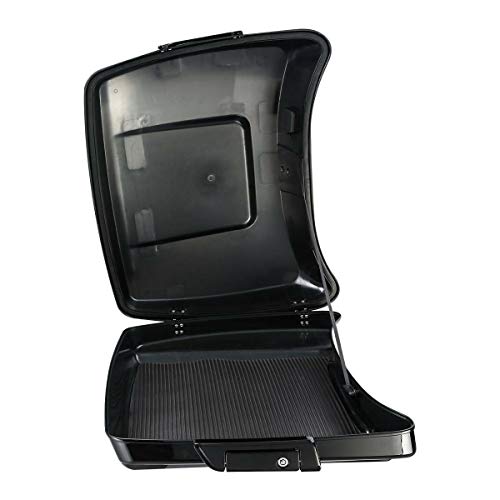 Alforja trasera SLMOTO para motocicletas Harley-Davidson Touring (2014-2025), modelo Tour Trunk, color negro, dimensiones 26" x 20.4" x 26", material ABS, incluye latch con 3 llaves y almohadilla para respaldo miniatura 5