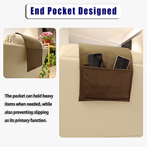 Amazecov Velvet Recliner Head Pillow With Non-Slip Base - Adjustable Neck Support For Pain Relief In Home, Office And Travel (Brown) #TOP5