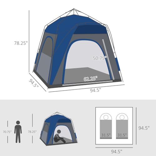 Carpa de camping rápida y resistente con bolsa para transporte miniatura 5