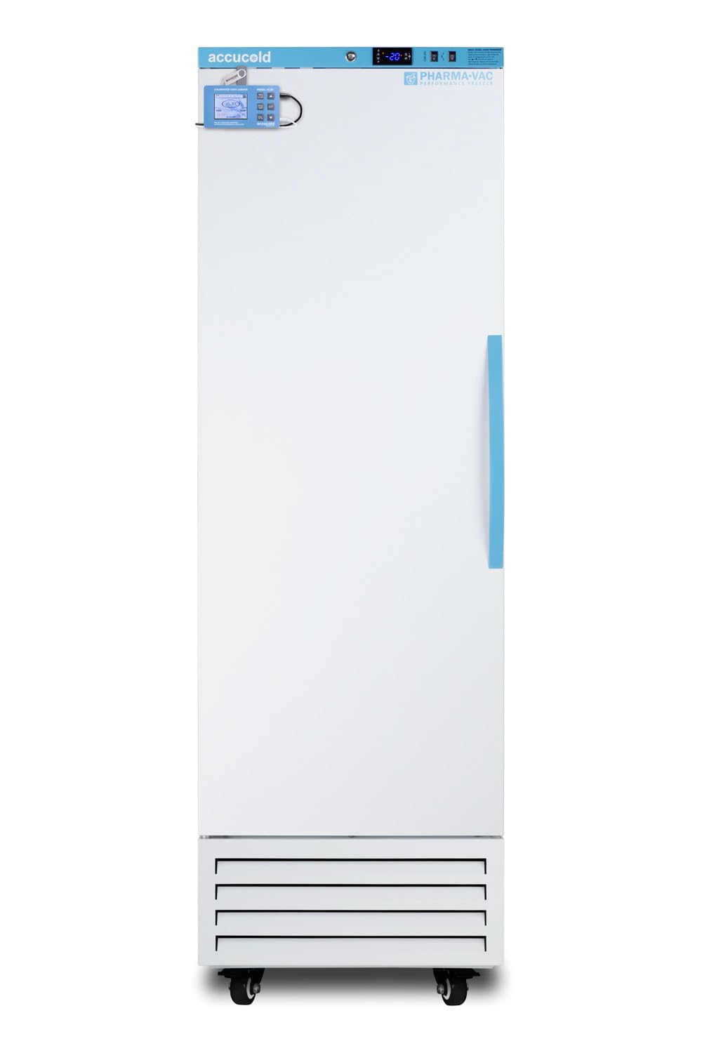 Accucold AFS14PVDL2BLHD 24 Inch Wide 9.53 Cu. Ft. Upright Vaccine All-Freezer - White; Digital Data Logger (DDL) Included; Left Hand Door Swing