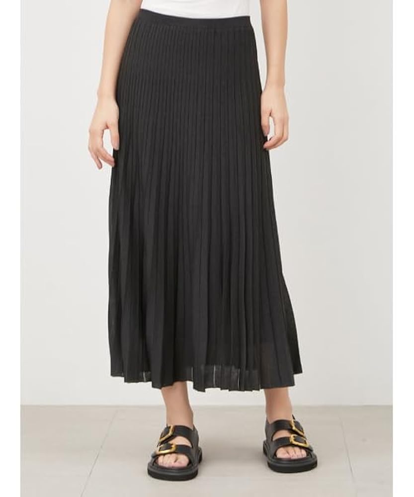 【メイ】新品未使用　ラメチュール　プリーツ　スカート　ブラウン ラメチュールスカート/洗える/WEB限定サイズあり(ミモレ丈