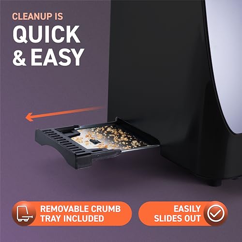 Image of Inspirex Two Slice Touchscreen Lever Toaster, Black