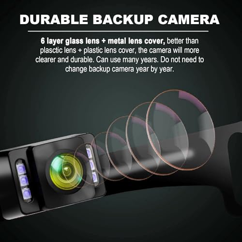 Image of Backup HD Camera Rear Front View License Plate Night Vision Waterproof Compatible with Kenwood Car Radio DDX26BT DDX340BT DDX376BT DDX396 DMX125BT DMX907S DMX7705S DMX7706S DNX6990HD