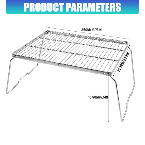 Grilles de camping robustes en acier inoxydable pour barbecue - 4
