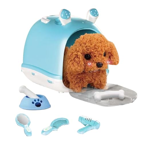 Generico Giochi Per Cani Da Passeggio Per Bambini Da 1 A 3 Anni - Peluche Per Cani Di Peluche Con Trasportino E | Regali Bambine 3 4 5 6 Anni | Fai Finta Di Giocare A Un Regalo Di Compleanno | Gi